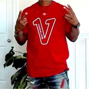 COPY - Vadaline V logo red tshirt
